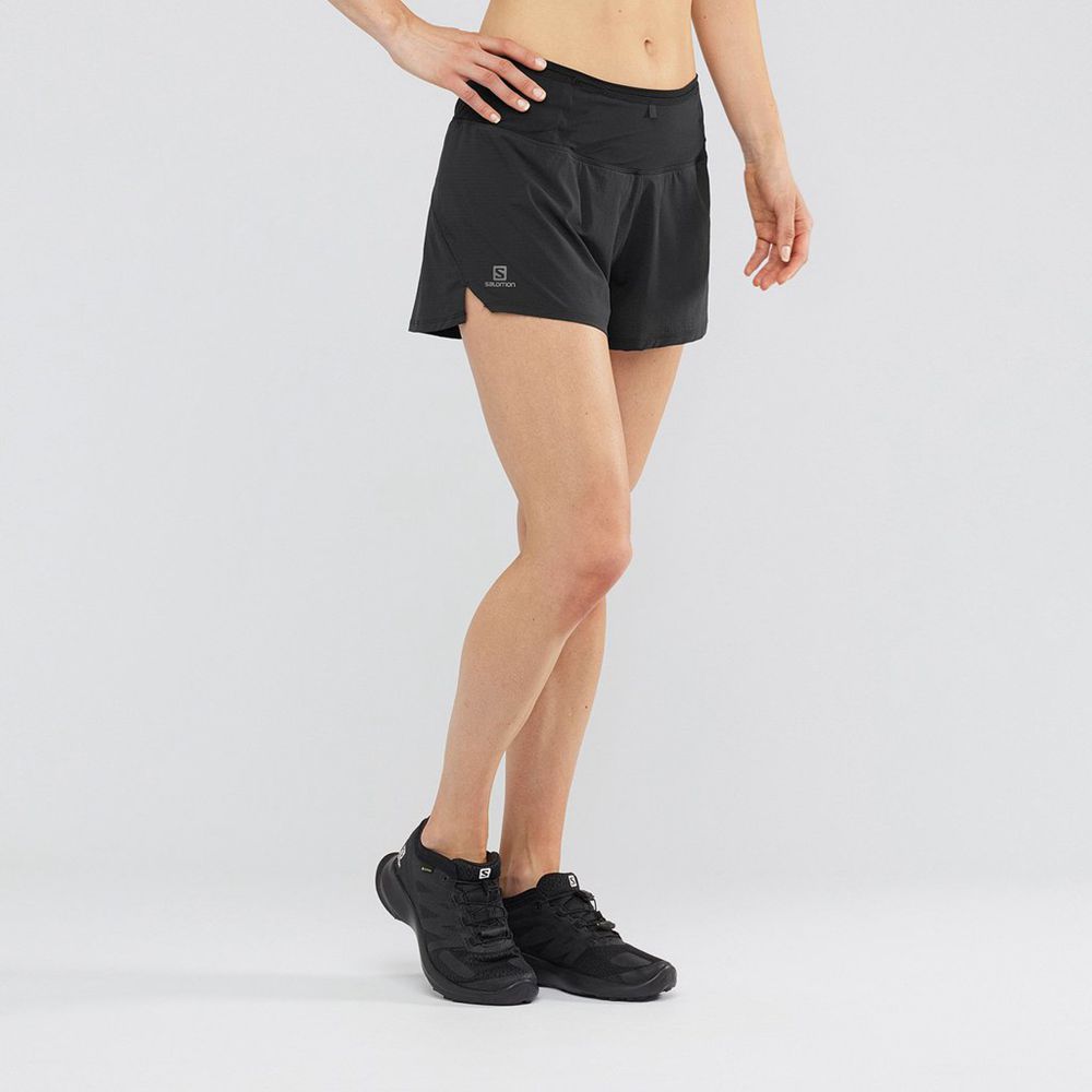 SALOMON SENSE Philippines - Women's Shorts - Black | 094527-MPG
